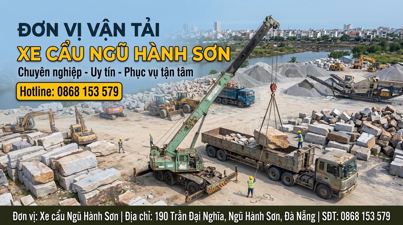 Xe cẩu Ngũ Hành Sơn